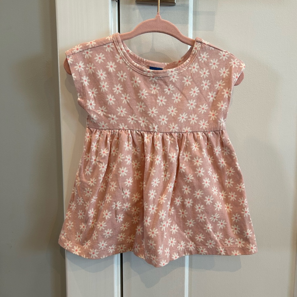 Old Navy Pink and White Baby Dress